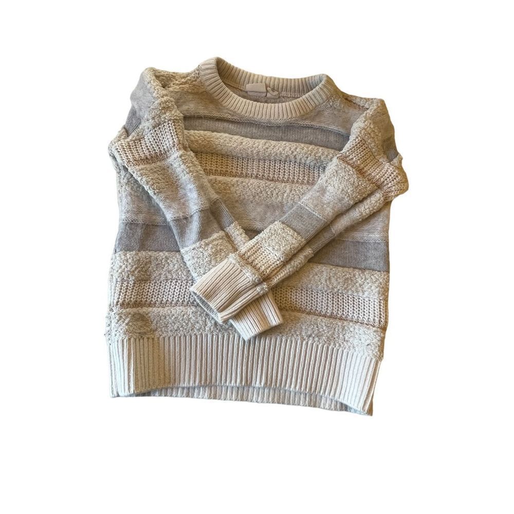 Gap Kids Adorable Mixed Material Holiday Sweater, in Ivory Frost, Size XS - Picture 3 of 7